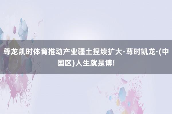 尊龙凯时体育推动产业疆土捏续扩大-尊时凯龙·(中国区)人生就是博!